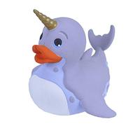 WILD REPUBLIC Rubber Duck Rubber Duck, Narwal Bath Gifts for Kids, Squeaky Duck, Bath Toy for Babies, Rubber Duck Fun, Collectible, 10 cm, 24344
