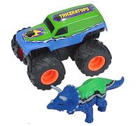 Wild Republic Triceratops & Truck Adventure Playset, Gifts for Kids, Imaginative Play Toy, 2Piece Set, 20651, 4"