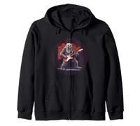 Wild Rock Costume with Bigfoot and Cool Electric Guitar Zip Hoodie