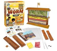 WILD! Science - WORM FARM KIT for Kids - STEM Science Toy for Ages 6+ - Build a Live Worm Habitat & Composting Lab - Educational Ecosystem Experiment for Home or Classroom - Fun Nature Discovery Kit