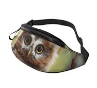 Wild Seas Fanny Pack for Women Men Fashion Waist Pack Adjustable Belt Bag for Workout Running Travelling Casual Waist Bag, Real Cute Baby Owls, One Size