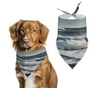 Wild Seas Pet Scarf Adjustable Pet Accessories Triangular Scarf Washable Floral Print Puppy Bib Bandana Stylish Comfortable Cat Scarves for Holiday Scarfs