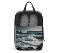 Wild Seas Shoe Bags Foldable Breathable Portable Shoe Puches Organizer Stylish Expandable Packing Travel Shoes Bags for Sneakers Gym Luggage Closet