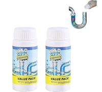 Wild Sink and Drain Cleaner, 2025 New Wild Drain Cleaner, Portable Powder Cleaning Tool, Fast Foaming Powerful Pipe Dredging Agent for Home Kitchen Toilet (2pc)