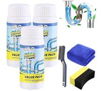 Wild Sink and Drain Cleaner, Instant Drain Cleaner for Bad Smells, Drain Unblocker Liquid Heavy Duty for Bathroom, Powerful Powerful Sink & Drain Cleaner, Wild Sink and Toilet Unblocker，3 Pcs-330g