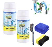 Wild Sink and Drain Cleaner, Instant Drain Cleaner for Bad Smells, Drain Unblocker Liquid Heavy Duty for Bathroom, Powerful Powerful Sink & Drain Cleaner, Wild Sink and Toilet Unblocker，2 Pcs-220g