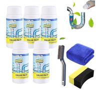 Wild Sink and Drain Cleaner, World Sink & Drain Unblocker, Powerful S-ink & D-rain Cleaner, Allfound S-ink and D-rain Clean-er, For Kitchen Bathroom Toilet Shower, Safe for All Surfaces (5 Pcs-550g)