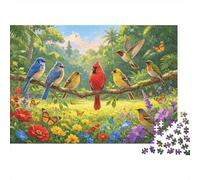 Wild Songbird Puzzle for Adults 1000Pc Recyclable Paper Floral Forest Jigsaw Puzzles Educational Game Challenge Ideal for Family And Friends Gifts 38x26cm/1000pcs