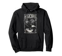 Wild Soul Country Western Bald Eagle Full Moon America Pullover Hoodie