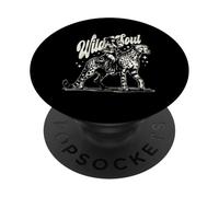 Wild Soul Cowgirl Riding Cheetah Graphic PopSockets Adhesive PopGrip