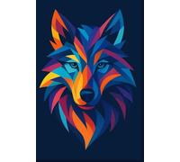 Wild Spirit - Lined Notebook with Abstract Wolf Art | 120 Pages, 6x9 Journal, Lined