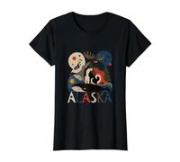 Wild Spirit of Alaska Value Graphic T-Shirt, Women, Black, M