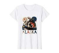 Wild Spirit of Alaska Value Graphic T-Shirt, Women, White, L