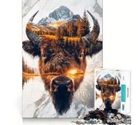 Wild Spirit of The Prairie Puzzles for Adults 1000 Pieces Focus Boost Fun Uniform Size Precise Pieces Bonding Activity for Loved Ones (38x52cm)