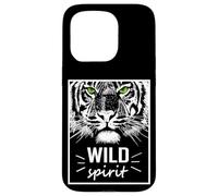 Wild Spirit Tiger Quotes Summer Illustration Graphic Design Case for iPhone 15 Pro