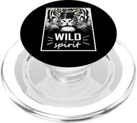 Wild Spirit Tiger Quotes Summer Illustration Graphic Design PopSockets PopGrip for MagSafe
