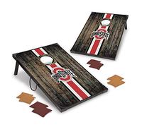 Wild Sports NCAA Ohio State Buckeyes 2' x 3' MDF Deluxe Cornhole Set - with Corners and Aprons, Team Color
