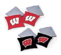 Wild Sports NCAA Wisconsin Badgers 8pk Dual Sided Bean Bags, Team Color
