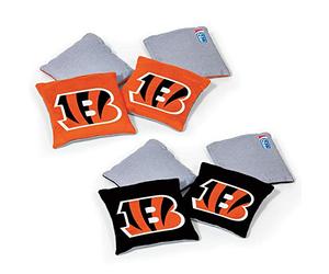 Wild Sports NFL Cincinnati Bengals 8pk Dual Sided Bean Bags, Team Color
