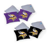 Wild Sports NFL Minnesota Vikings 8pk Dual Sided Bean Bags, Team Color