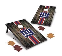 Wild Sports NFL New York Giants 2' x 3' MDF Deluxe Cornhole Set - with Corners and Aprons, Team Color