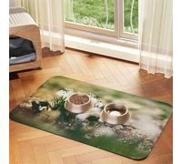 Wild Spring Snowdrop,Waterproof Pet Feeding Mat,PU Leather Placemats for Cat Dog Water Bowl,Food Mats,40x60cm