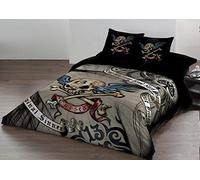 Wild Star Hearts Cursed - Duvet Covers Set with Pillowcases King Size Bed, Gothic Home Decor, Occult Bedding, Black Cotton Quilt Cover Artwork by Alchemy