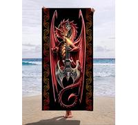 Wild Star Hearts - Power Chord - Quick Drying Microfibre Beach Towel Lightweight Bath Towel Fast Drying Swimming Towel 58” x 39” Large Anne Stokes Beach Towel