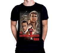 Wild Star Hearts Six Million Dollar Man Mens Black T Shirt Sci-Fi Horror Halloween Fashion Rick Melton Movie Poster Tshirt