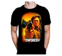 Wild Star Hearts WSH - Enforcer - Cop Thriller Movie Fan T-Shirt Black