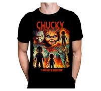 Wild Star Hearts WSH - I Am Not A Monster - Chucky Classic Horror Fan Merchandise Men's Black T-Shirt