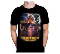 Wild Star Hearts WSH - The Sixth Doctor - The Time Lord - Fan Merchandise Sci-Fi Men's Black T-Shirt
