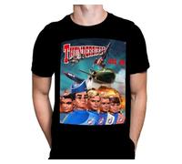 Wild Star Hearts WSH -Thunder Birds are GO - Retro TV Show Fan Merchandise Black T-Shirt