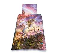 Wild Star@Home Awesome Unicorn Duvet Cover and Pillowcase Set (Single 200 cm x 135 cm)