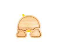 Wild & Stone Bamboo Weaning Plate Baby Over The Rainbow in Yellow Wild & Stone Yellow