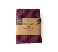 Wild & Stone | Organic Cotton Dish Cloth | Eco-Friendly Kitchen Cloth | Biodegradable & Compostable Cleaning Cloth (Burgundy)