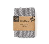 Wild & Stone | Organic Cotton Dish Cloth | Eco-Friendly Kitchen Cloth | Biodegradable & Compostable Cleaning Cloth (Dove Grey)