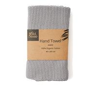 Wild & Stone | Organic Cotton Hand Towel Kitchen Towel | Perfect for Around The Home | Eco Hand Towels (Dove Grey)