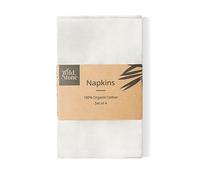 Wild & Stone Organic Cotton Napkins, Set of 4, Herringbone Weave