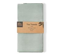 Wild & Stone Organic Cotton Tea Towels Set of 2, Herringbone Weave, 48 x 70cm, Absorbent Plastic-Free Kitchen Towels, GOTS Certified, Ethically Made