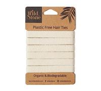 Wild & Stone | Pack of 6 | 100% Biodegradable and Plastic-Free Elastic Hair Ties | 100% Organic Cotton and Natural Plant-Based Rubber | No Crease Ponytail Holder (Blonde)