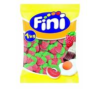 Wild Strawberries Sour Sweets FINI 1kg Bag - Fizzy Strawberry Jelly Candy - Vegetarian Friendly - Bulk Party Sharing Pack
