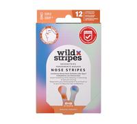 Wild Stripes Sunrise Nose Patches - Nose Plasters Snoring & Better Breathing When Sleeping - Nose Strips Suitable for Sports - Nose Strips Sensitive & Skin-Friendly - Pack of 12 (6 Blue & 6 Pink)