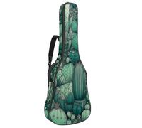 Wild Succulents Cactus Padded Guitar Bag, Protective Acoustic Guitar Cover Gig Bag for Electric Bass Classical Guitar