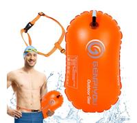 Wild Swimming Float - Inflatable Watertight Dry Bag | Swim Safety Float for Water Sports | Open Water Swimmers | Open Water Swimming Snorkeling Safety Float with Adjustable Waist Belt