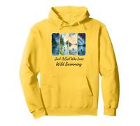 Wild Swimming Girl Open Water Rivers Lakes Sea Ocean Pullover Hoodie