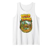 Wild Thing! Retro Woodsy Owl Give a Hoot Vintage Earth Day Tank Top