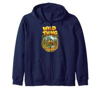 Wild Thing! Retro Woodsy Owl Give a Hoot Vintage Earth Day Zip Hoodie