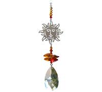 Wild Things Crystal Fantasies Flaming Sun Design Suncatcher - Mirror and Swarovski Crystal Hanging Rainbow Maker