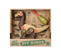 Wild Thingz DIY Dino Brachiosaurus - Build & Take Apart - STEM Toy, Ages 3+ | Moving joints, limbs and mouth; includes screwdriver tool; improves hand eye coordination
